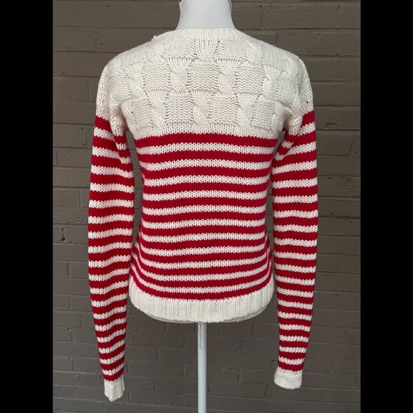 Abercrombie & Fitch Red and White Striped Sweater - Picture 5 of 7